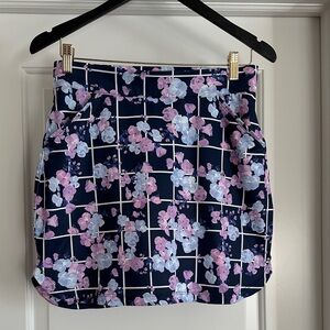 Peter Millar Navy Floral Skort